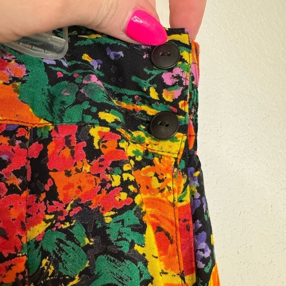 Adrian Jordan Vintage Floral Colorful Wide Leg Pants - Picture 5 of 13